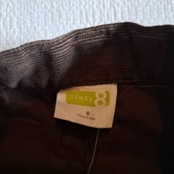 Crazy 8 girls size 6 brown corduroy skirt with modesty shorts. New - Picture 2 of 5